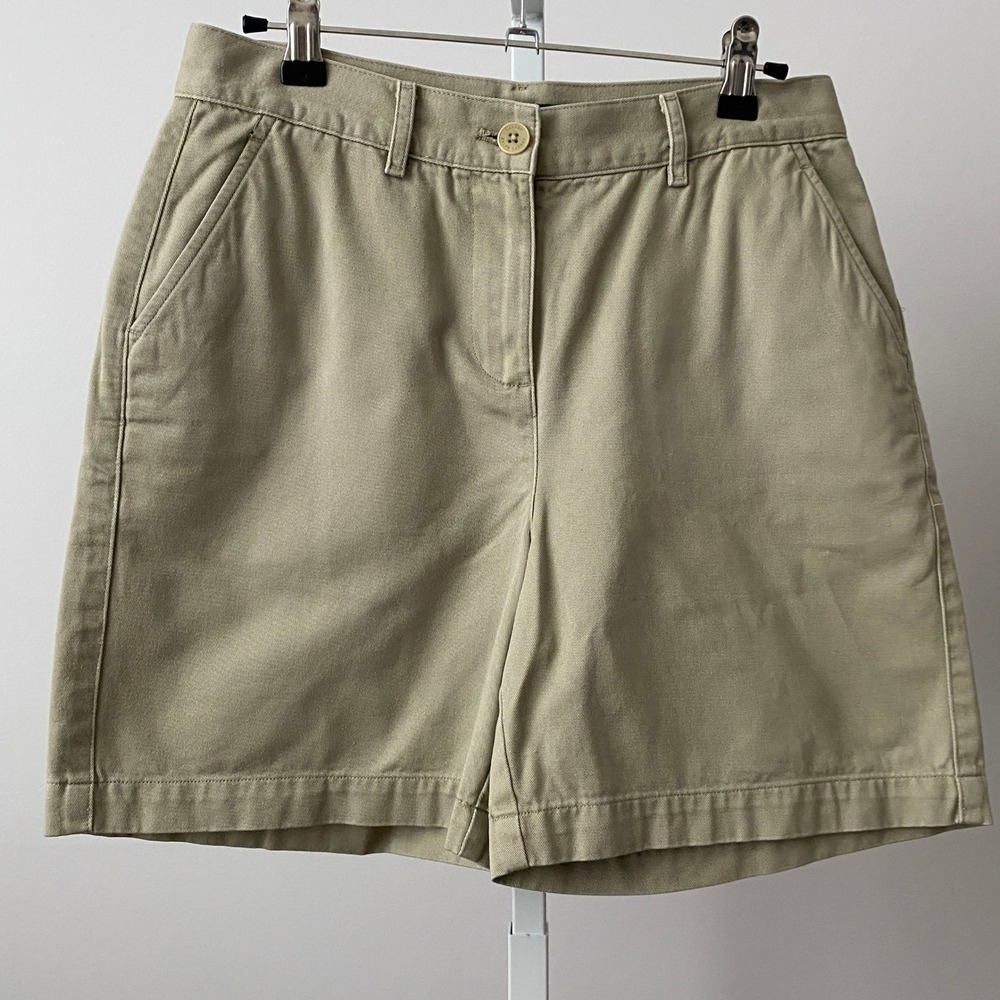 Lauren Jeans Co Cotton Academia Equestrian Chino Shorts 4P Khaki Tan Bermuda